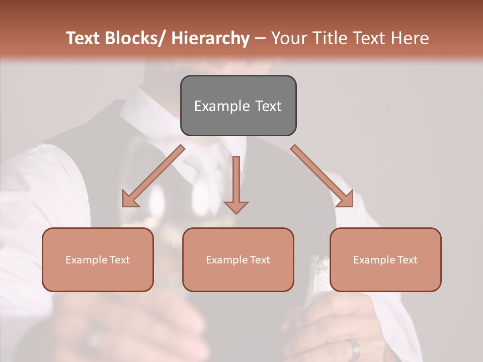 Romantic Tuxedo Servant PowerPoint Template