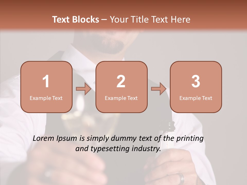 Romantic Tuxedo Servant PowerPoint Template
