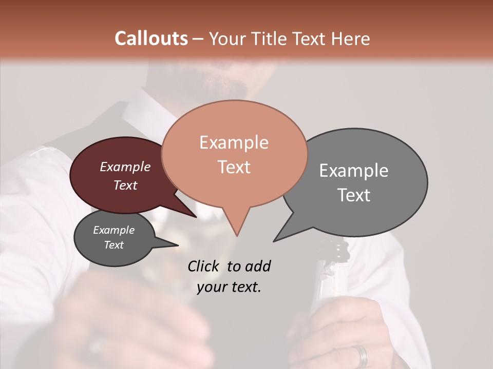 Romantic Tuxedo Servant PowerPoint Template