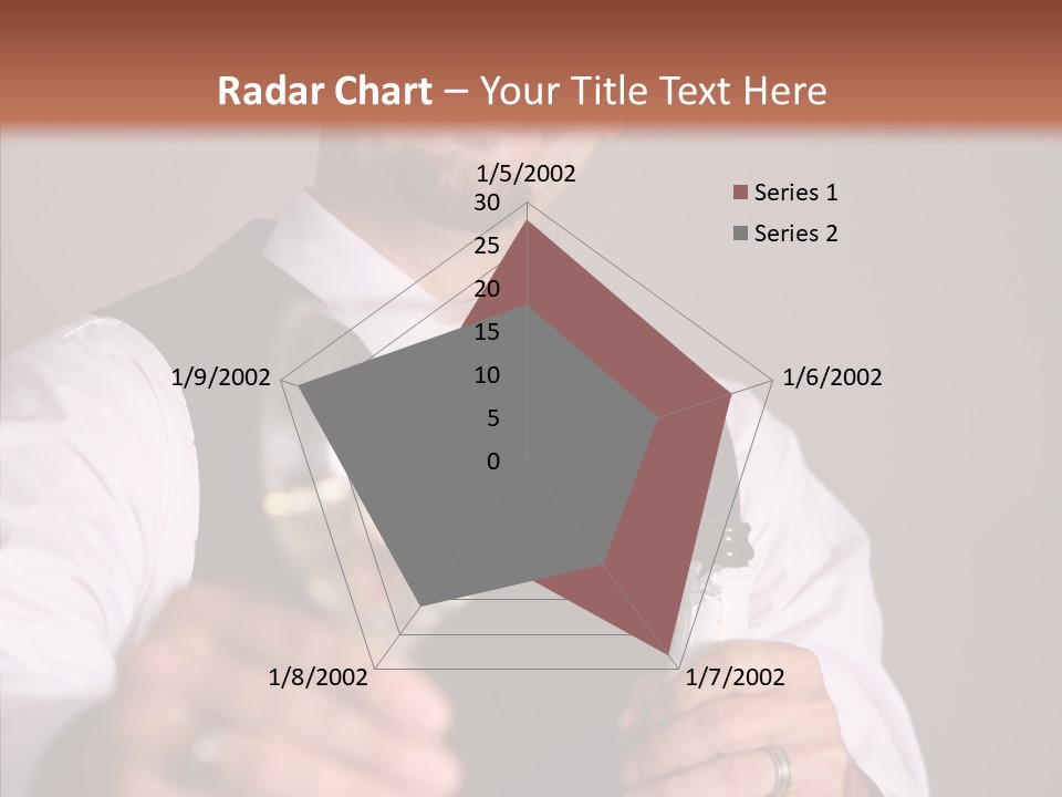 Romantic Tuxedo Servant PowerPoint Template