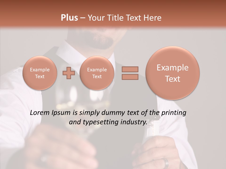 Romantic Tuxedo Servant PowerPoint Template