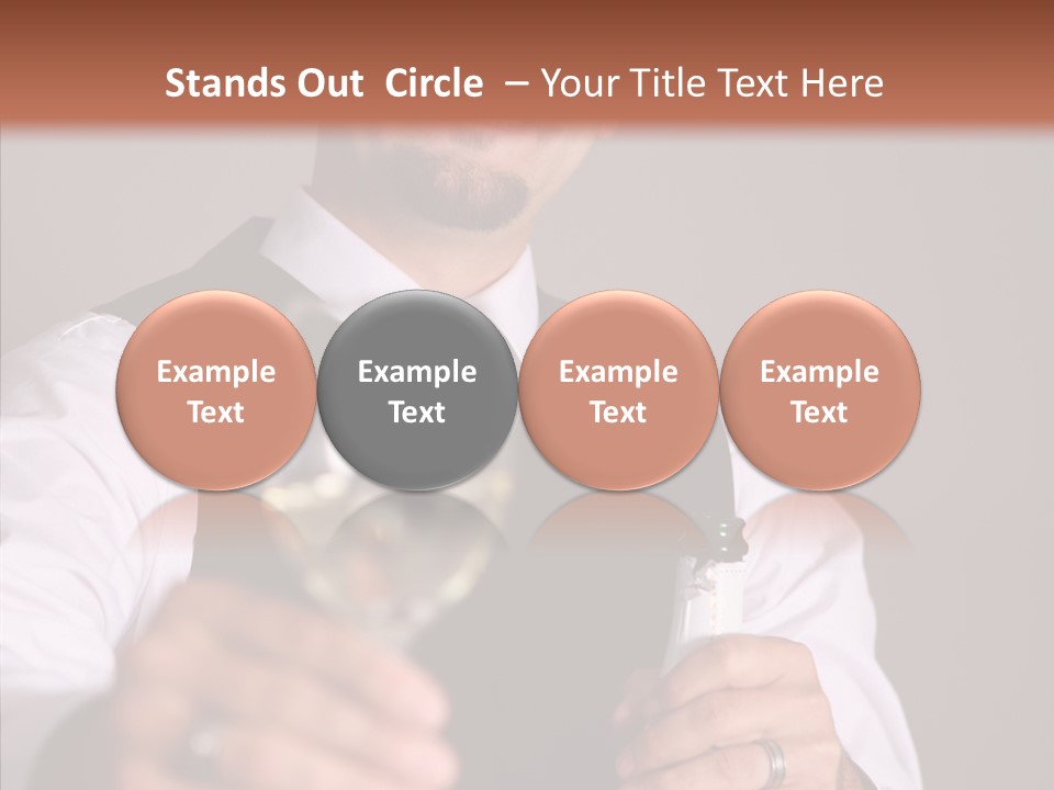 Romantic Tuxedo Servant PowerPoint Template