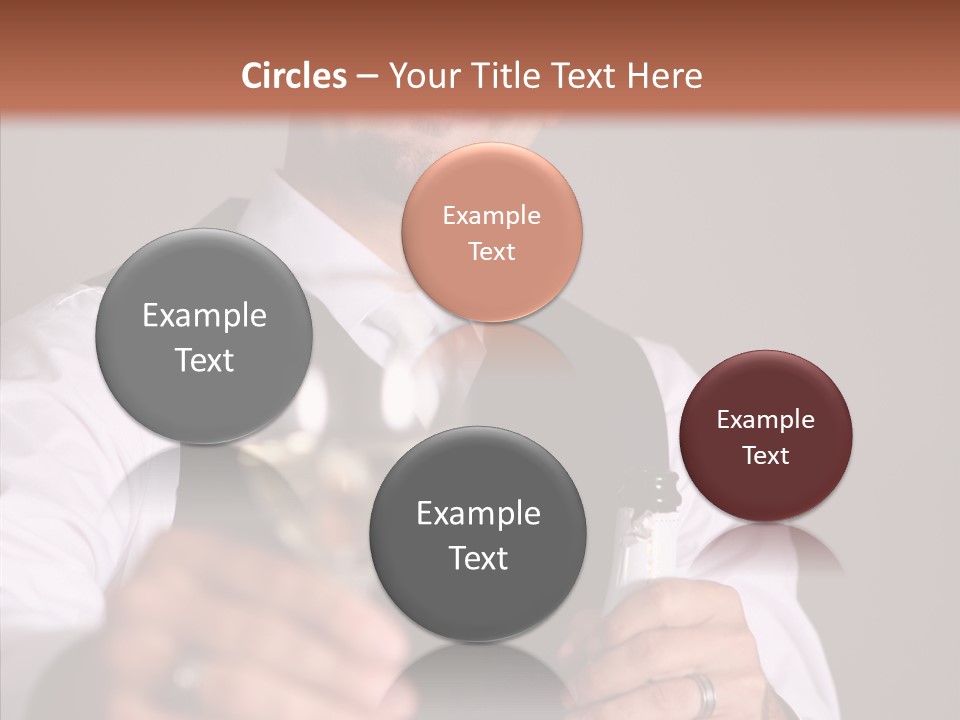 Romantic Tuxedo Servant PowerPoint Template