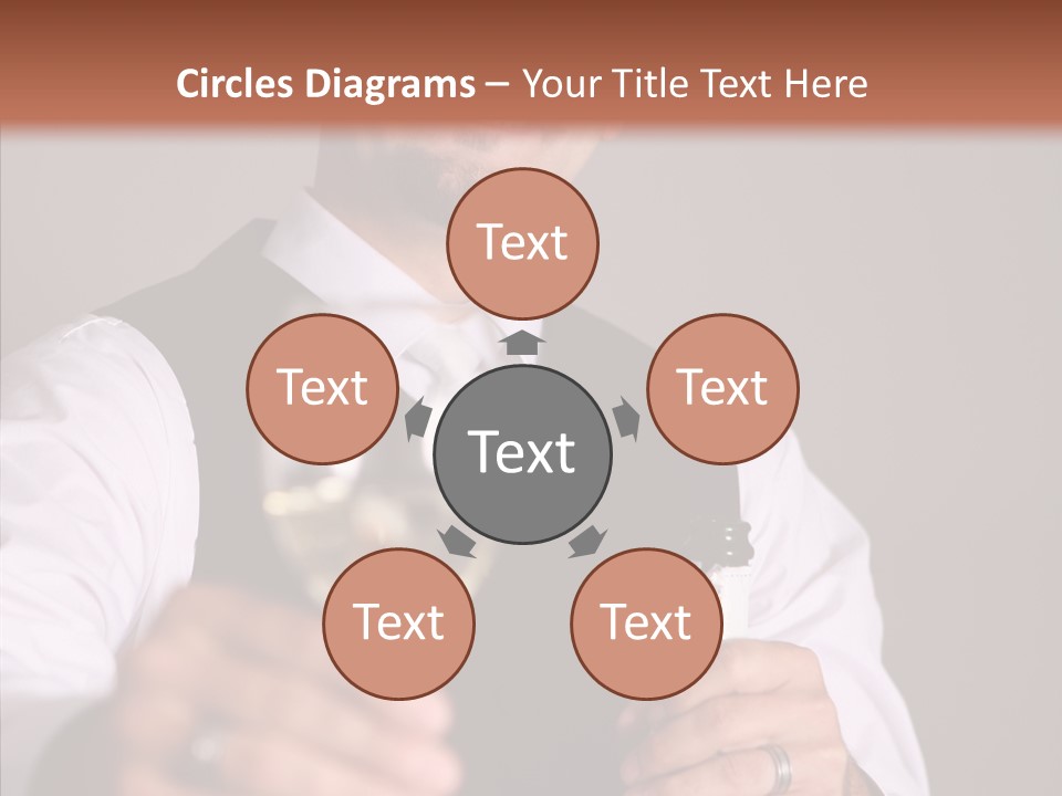 Romantic Tuxedo Servant PowerPoint Template