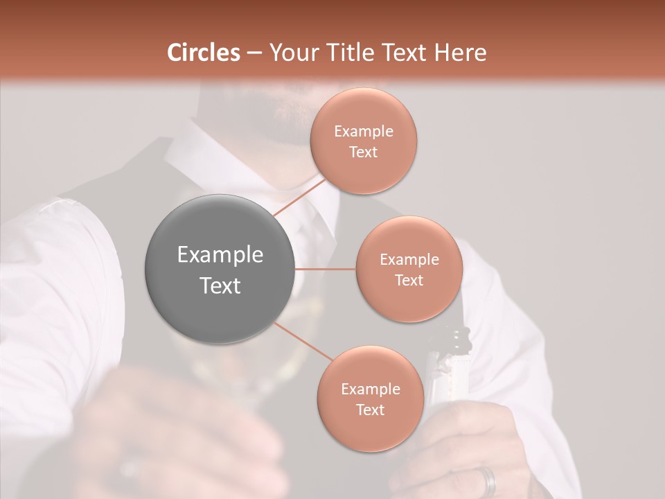 Romantic Tuxedo Servant PowerPoint Template