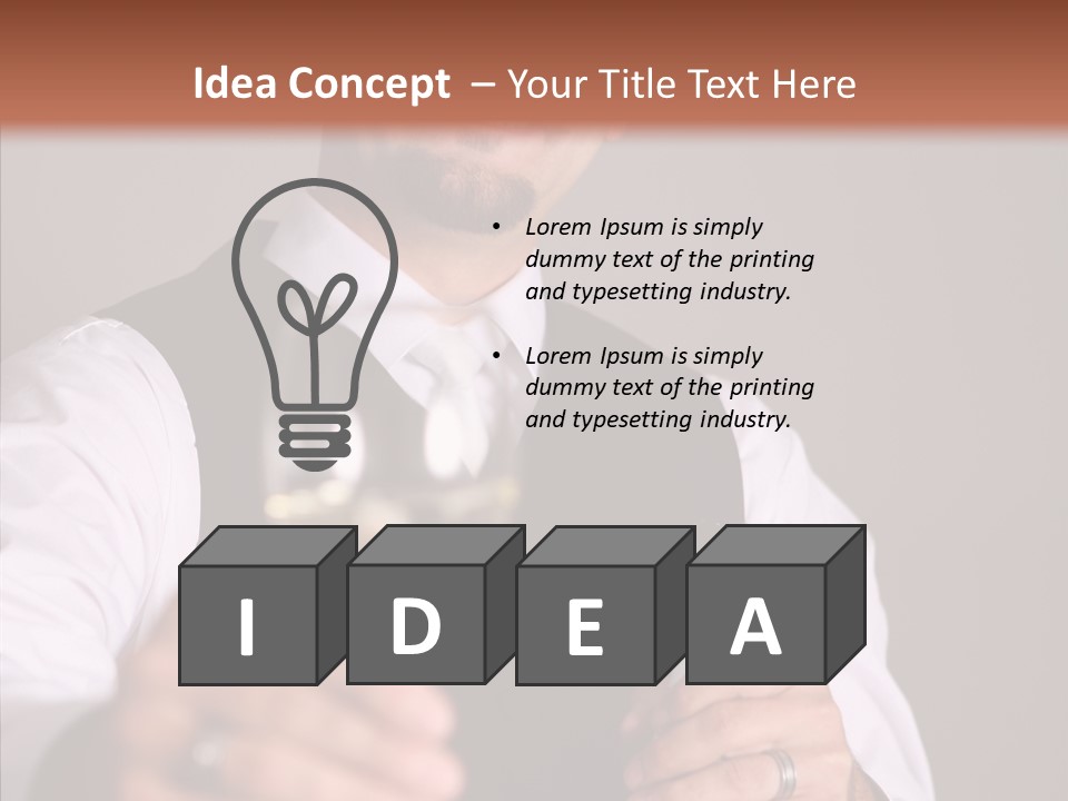 Romantic Tuxedo Servant PowerPoint Template