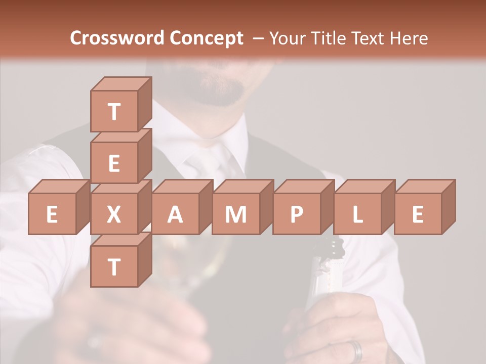 Romantic Tuxedo Servant PowerPoint Template