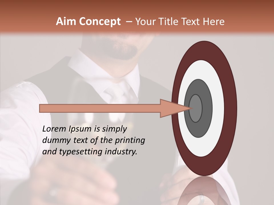 Romantic Tuxedo Servant PowerPoint Template