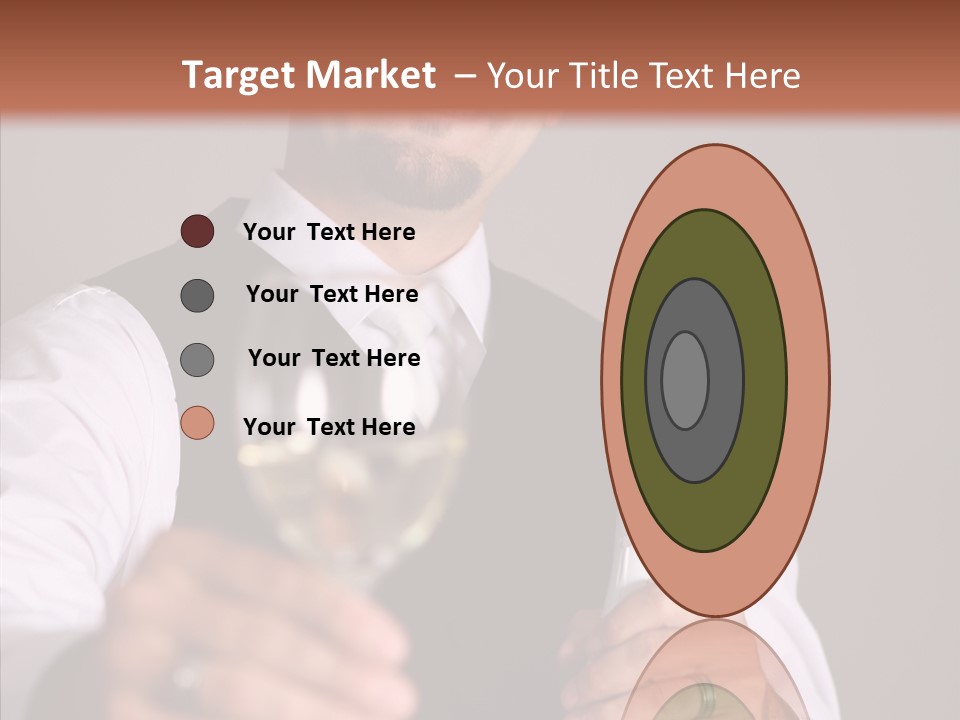 Romantic Tuxedo Servant PowerPoint Template