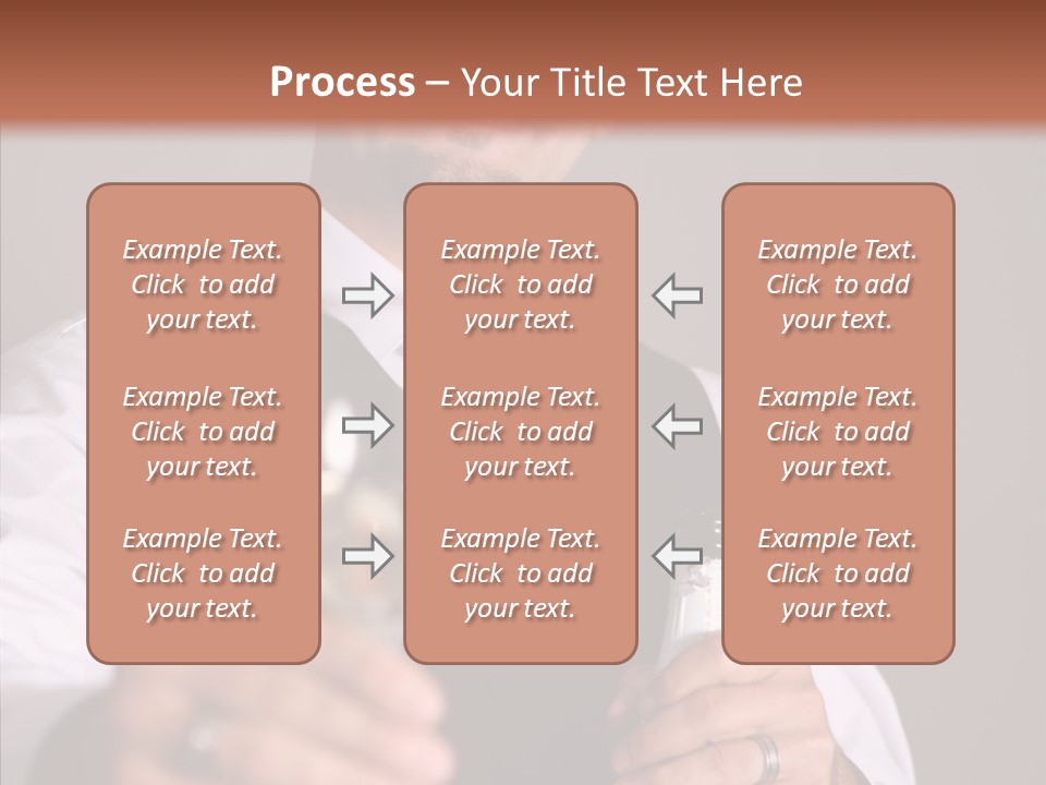 Romantic Tuxedo Servant PowerPoint Template