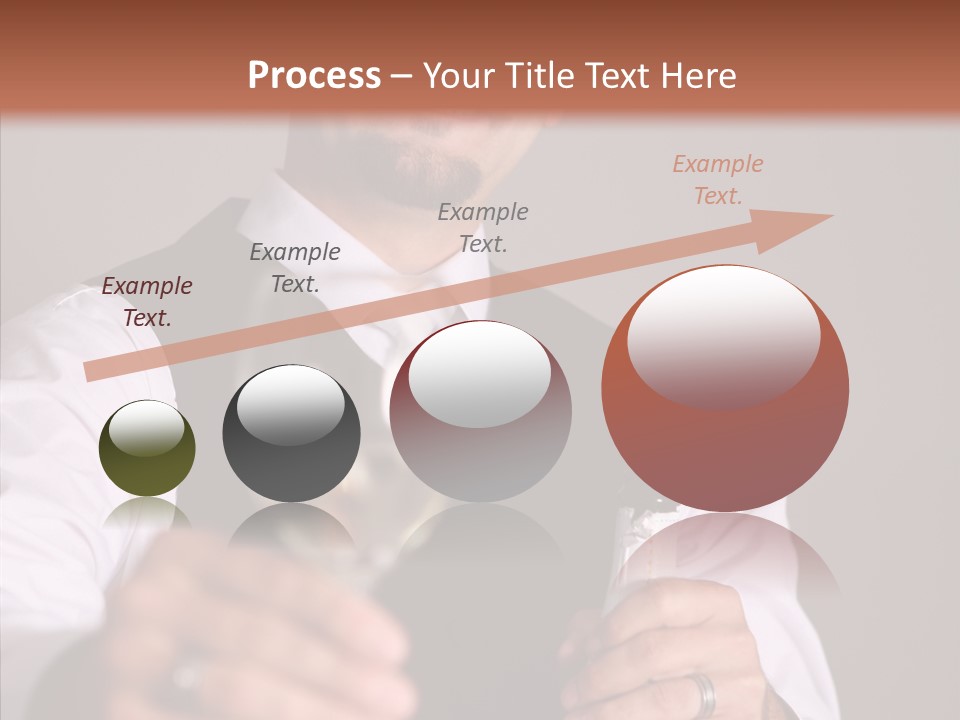 Romantic Tuxedo Servant PowerPoint Template