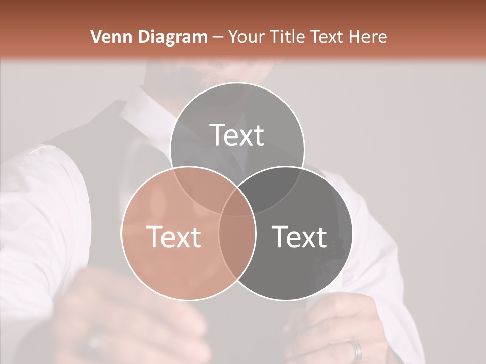 Romantic Tuxedo Servant PowerPoint Template