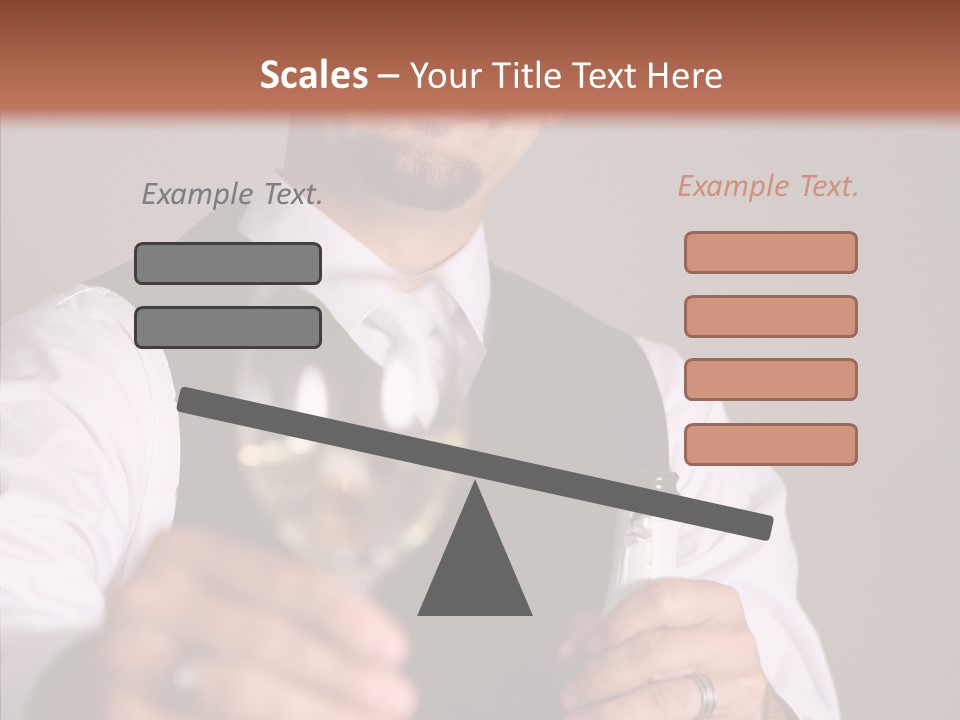 Romantic Tuxedo Servant PowerPoint Template