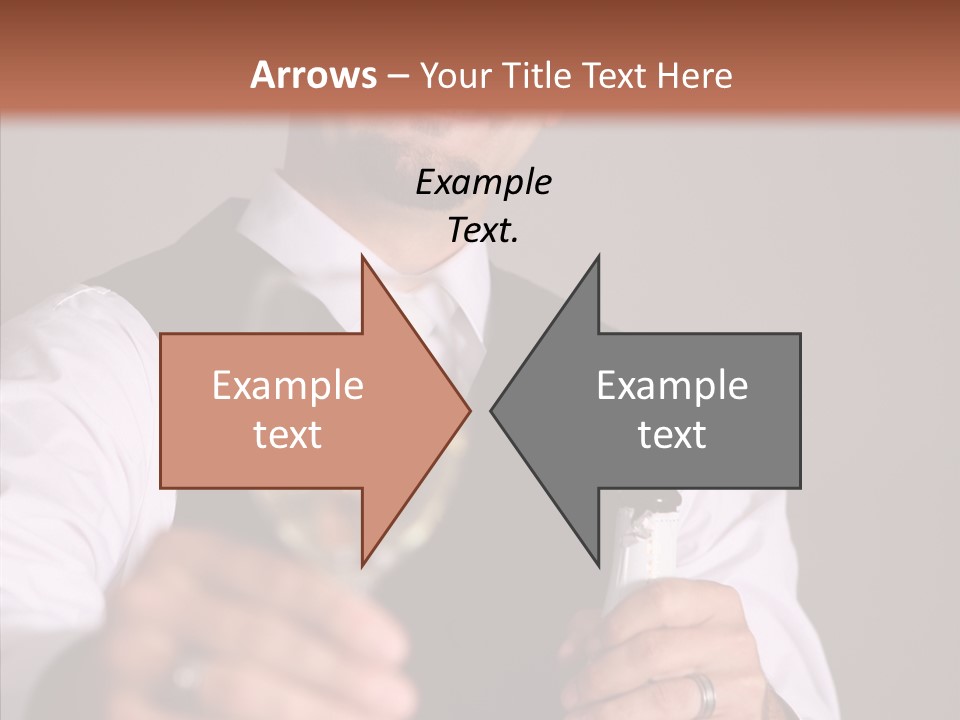 Romantic Tuxedo Servant PowerPoint Template