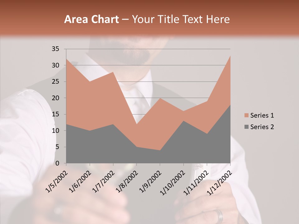 Romantic Tuxedo Servant PowerPoint Template