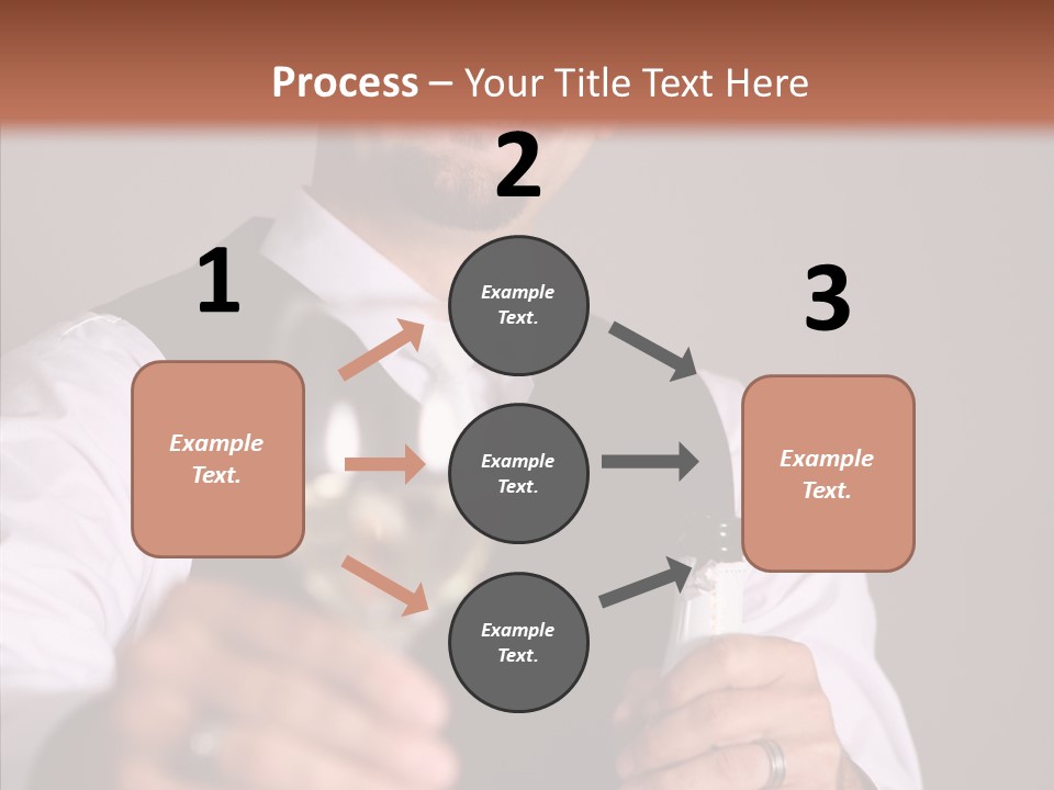Romantic Tuxedo Servant PowerPoint Template