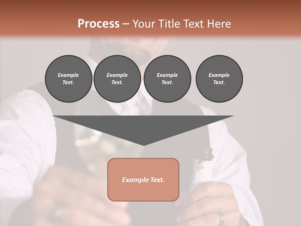 Romantic Tuxedo Servant PowerPoint Template