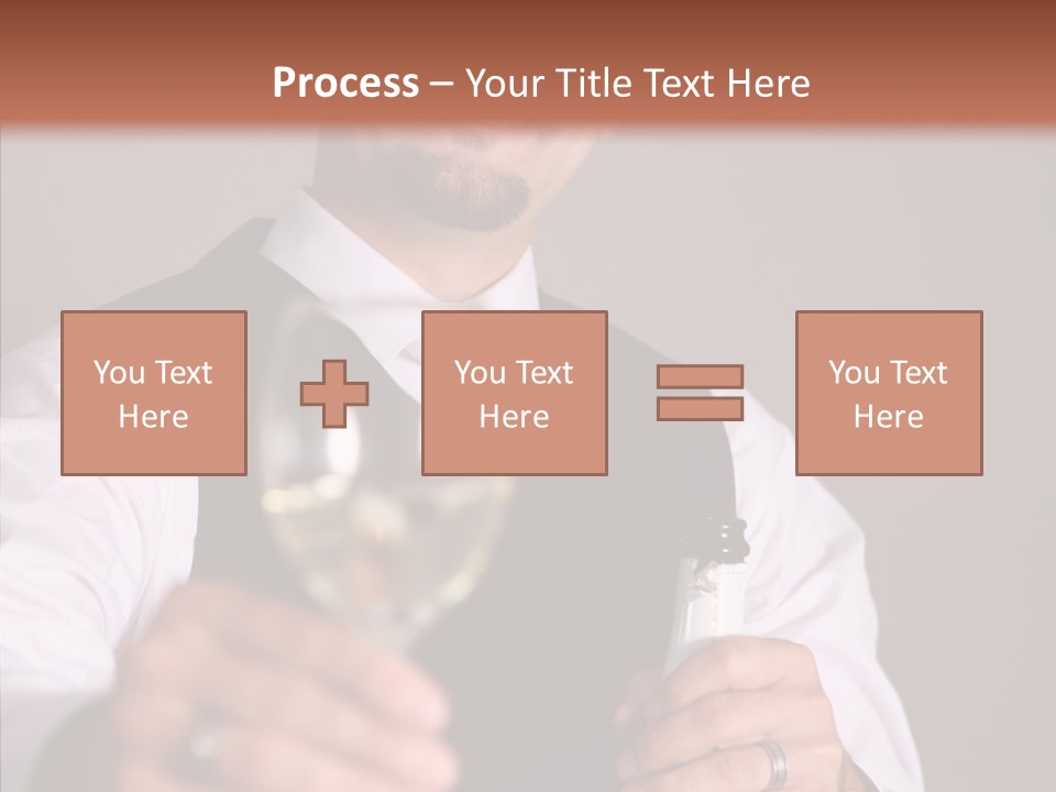 Romantic Tuxedo Servant PowerPoint Template