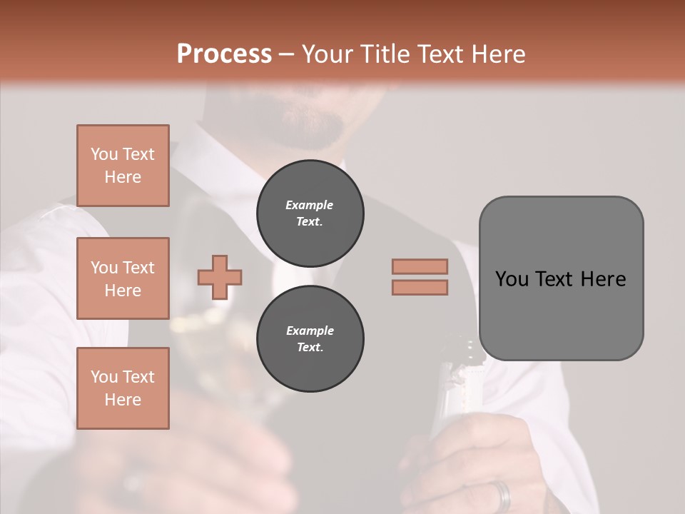 Romantic Tuxedo Servant PowerPoint Template