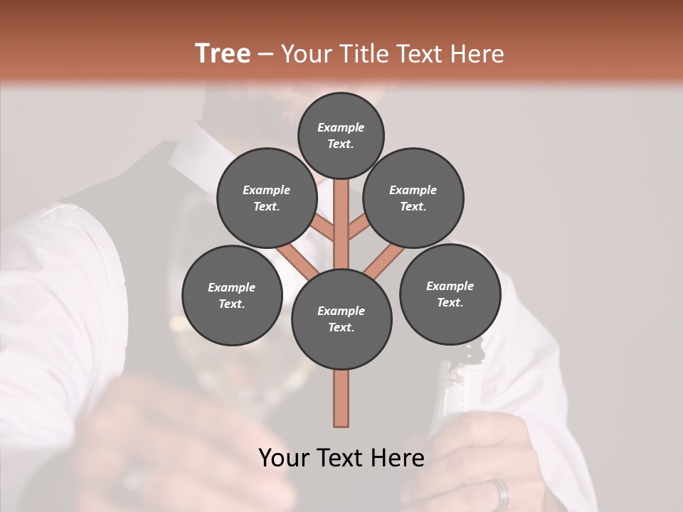 Romantic Tuxedo Servant PowerPoint Template