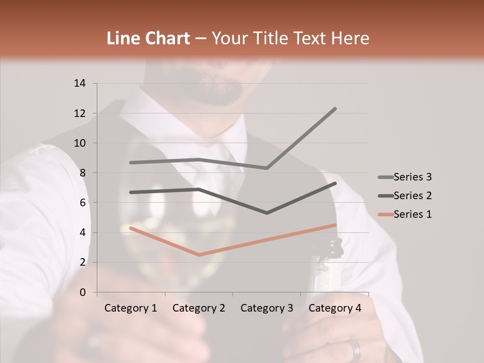 Romantic Tuxedo Servant PowerPoint Template