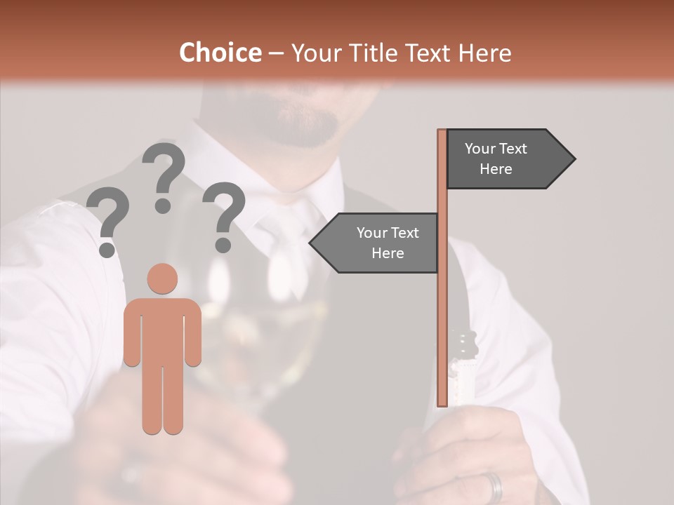 Romantic Tuxedo Servant PowerPoint Template