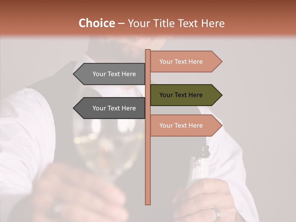 Romantic Tuxedo Servant PowerPoint Template
