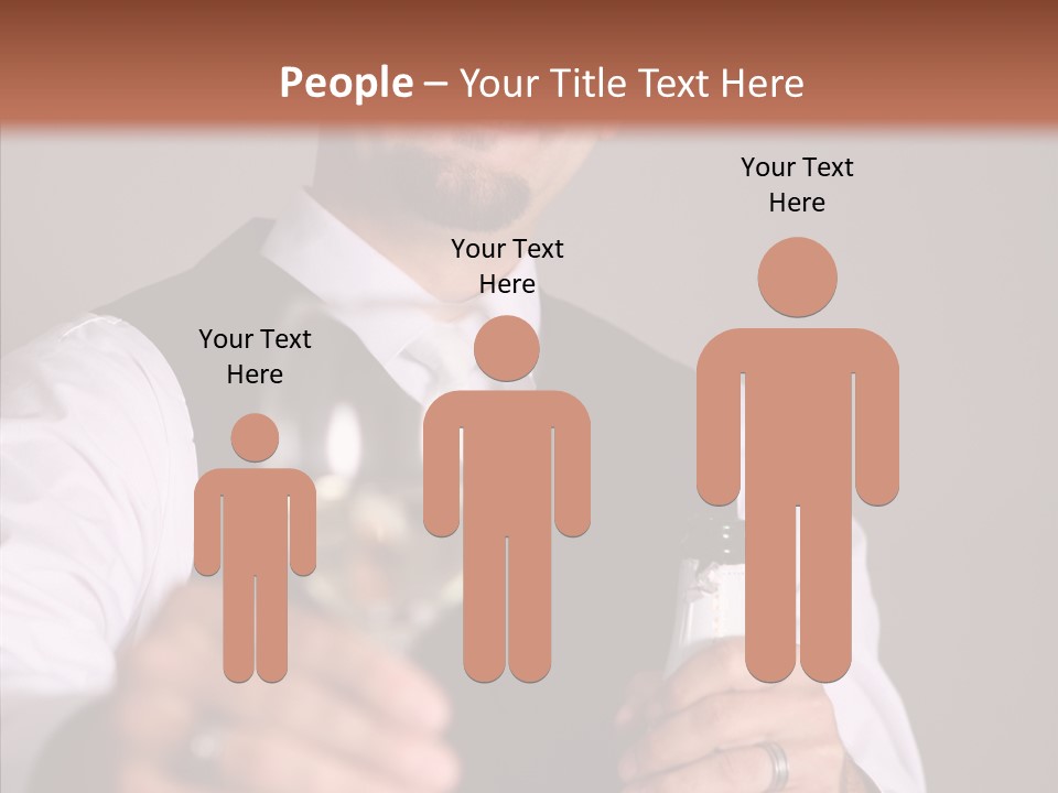 Romantic Tuxedo Servant PowerPoint Template