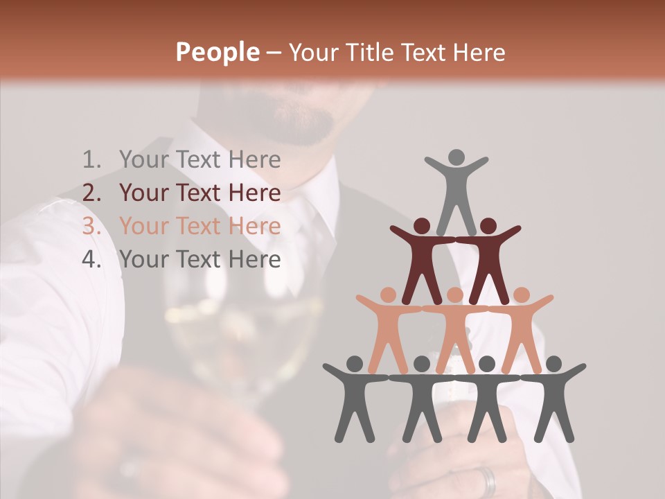 Romantic Tuxedo Servant PowerPoint Template