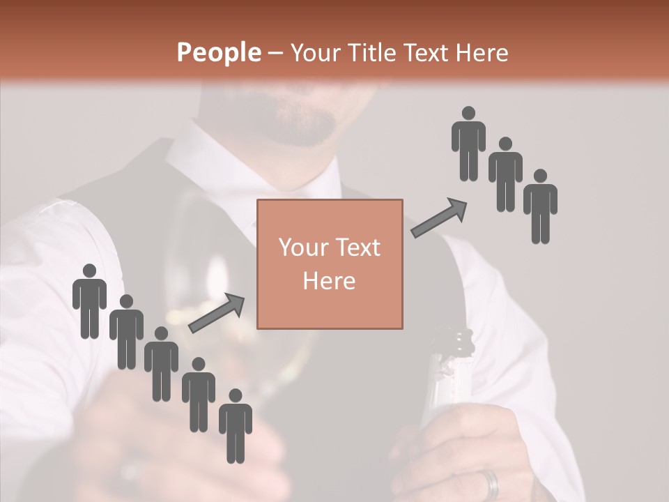 Romantic Tuxedo Servant PowerPoint Template