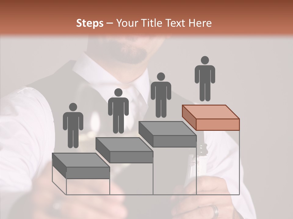 Romantic Tuxedo Servant PowerPoint Template