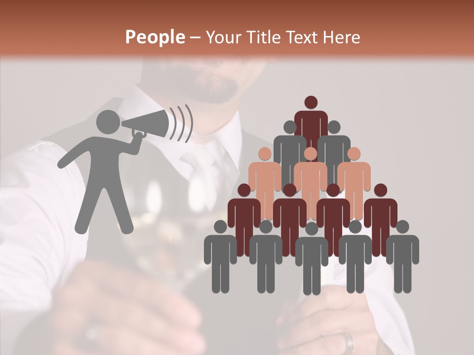 Romantic Tuxedo Servant PowerPoint Template