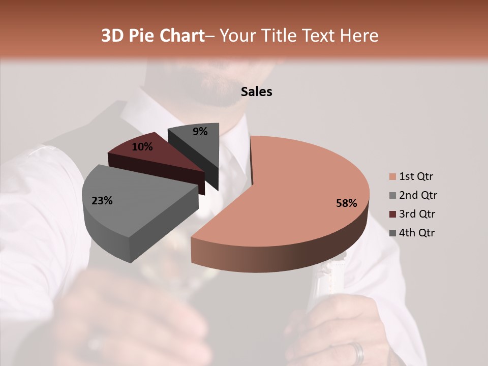 Romantic Tuxedo Servant PowerPoint Template
