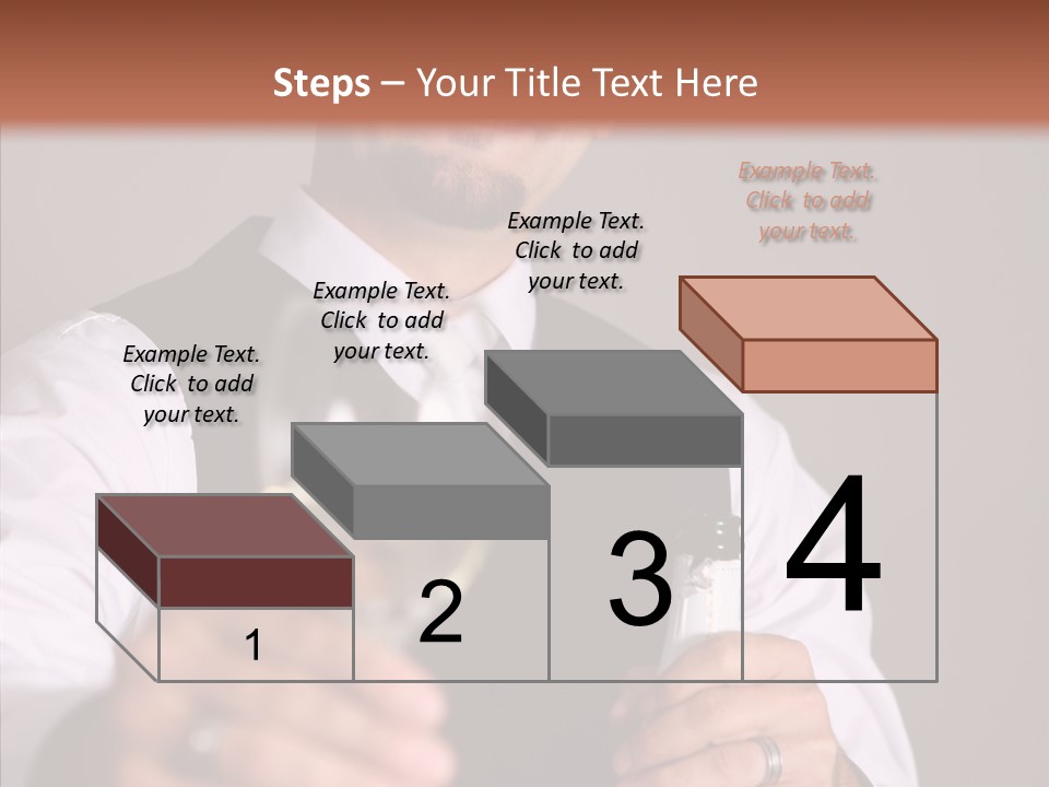 Romantic Tuxedo Servant PowerPoint Template