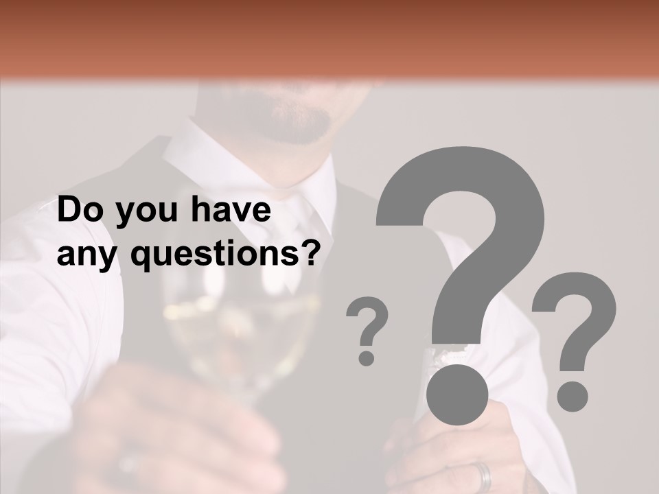 Romantic Tuxedo Servant PowerPoint Template