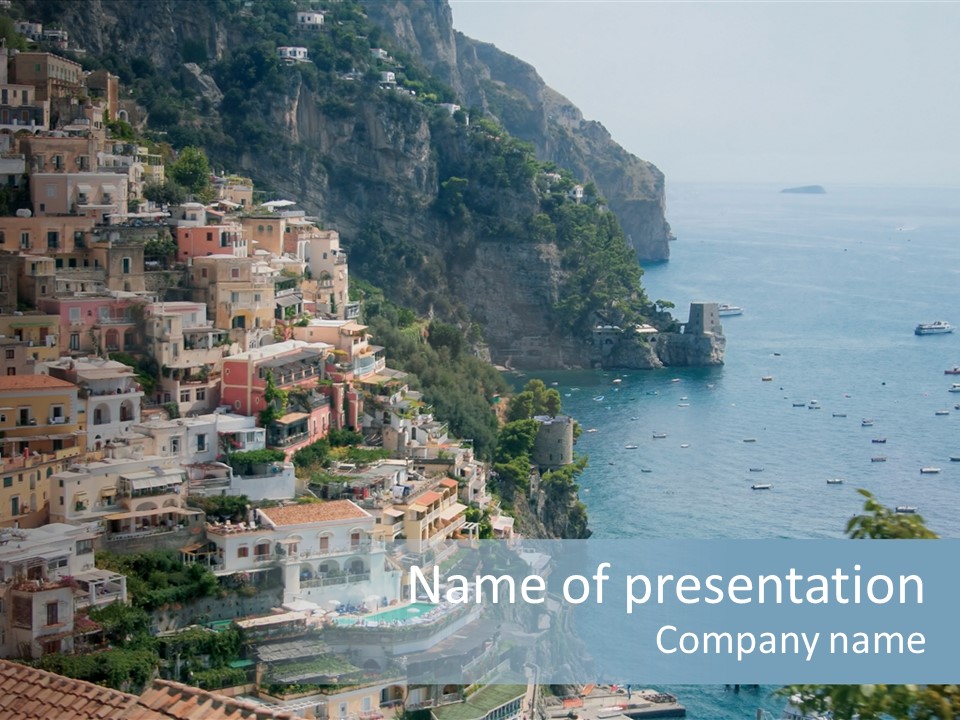 Blue Mediterranean Capri PowerPoint Template