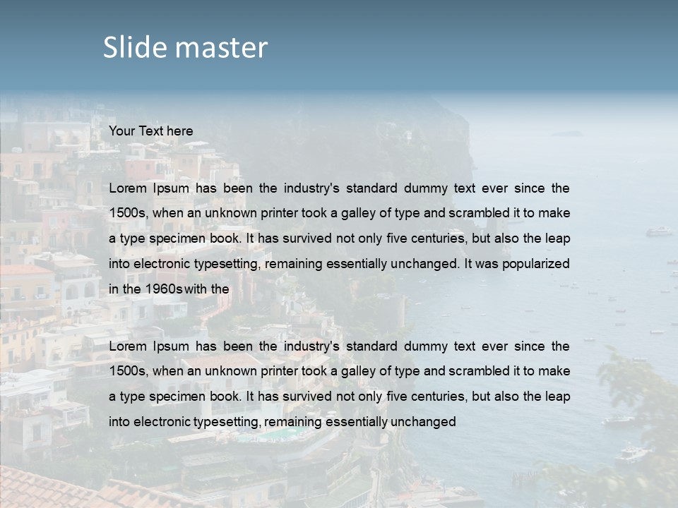 Blue Mediterranean Capri PowerPoint Template