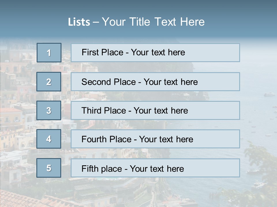 Blue Mediterranean Capri PowerPoint Template