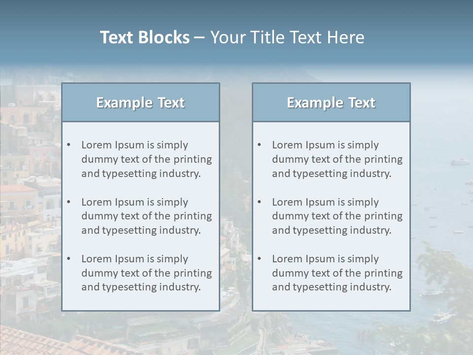 Blue Mediterranean Capri PowerPoint Template