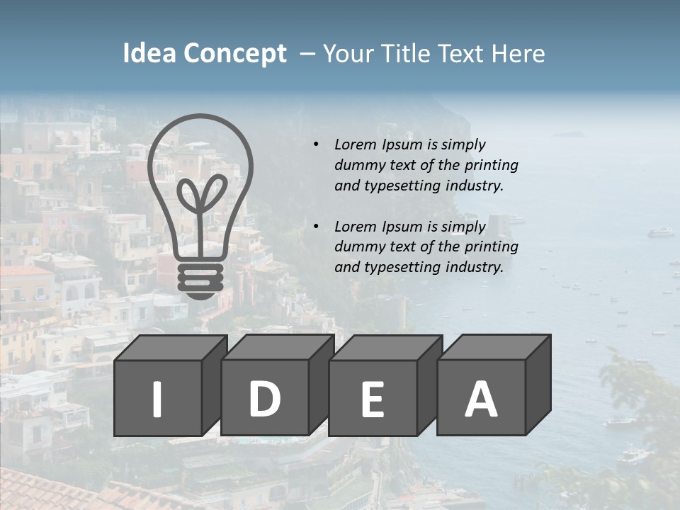 Blue Mediterranean Capri PowerPoint Template