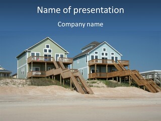 Sandy Island Property PowerPoint Template