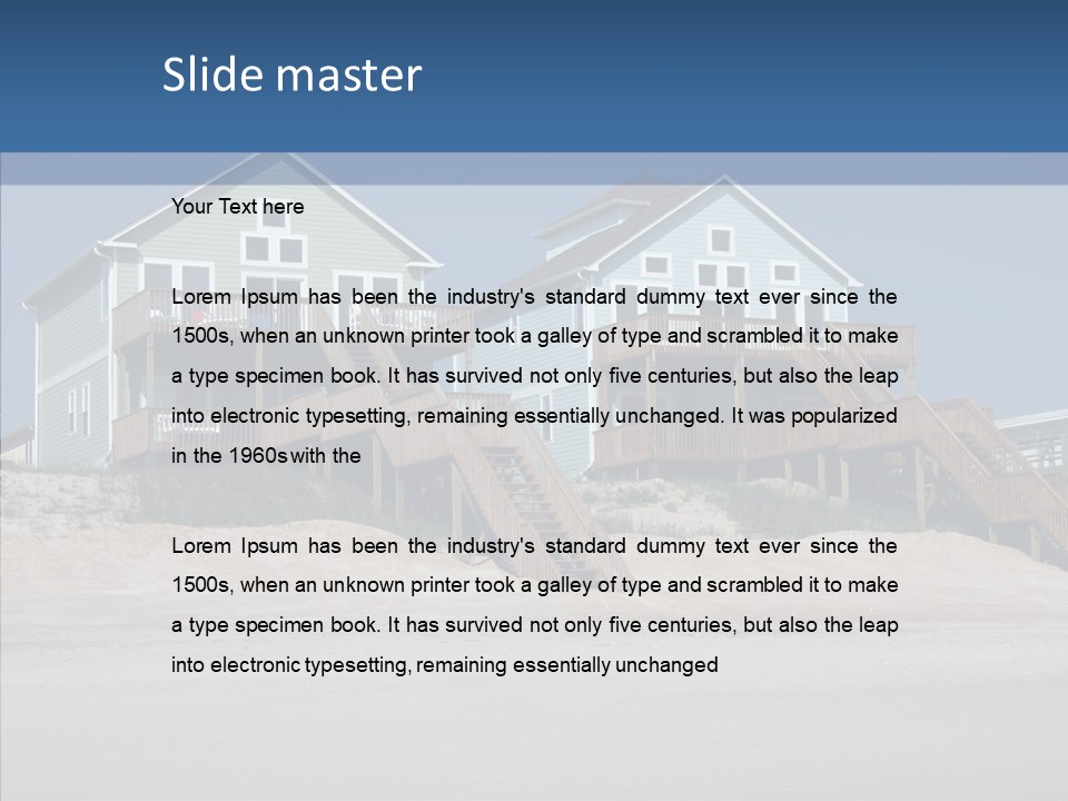Sandy Island Property PowerPoint Template