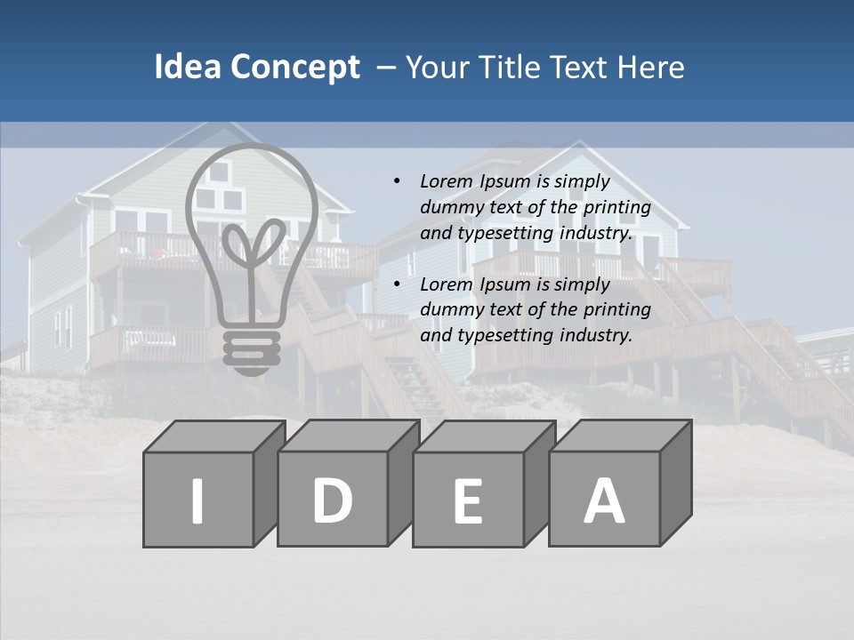 Sandy Island Property PowerPoint Template
