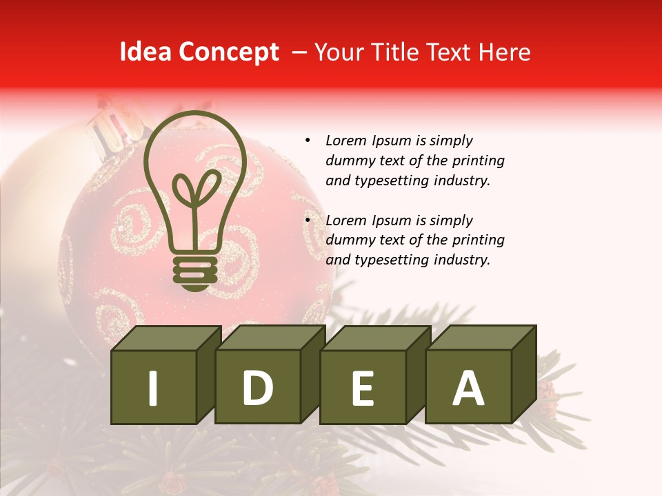 Tree Snow December PowerPoint Template