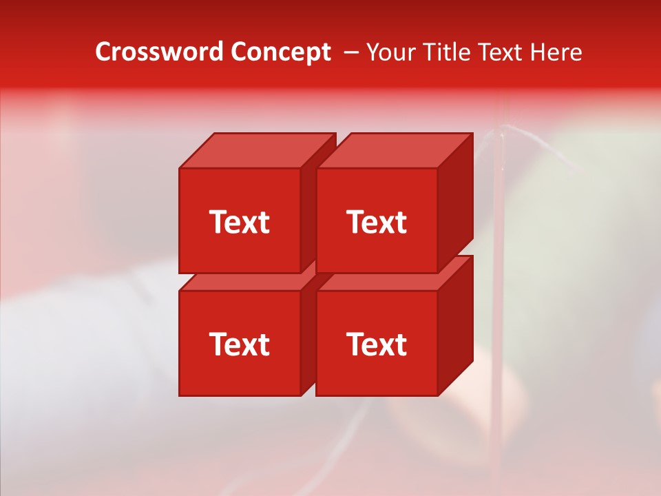 Close Up Housewife Skein PowerPoint Template