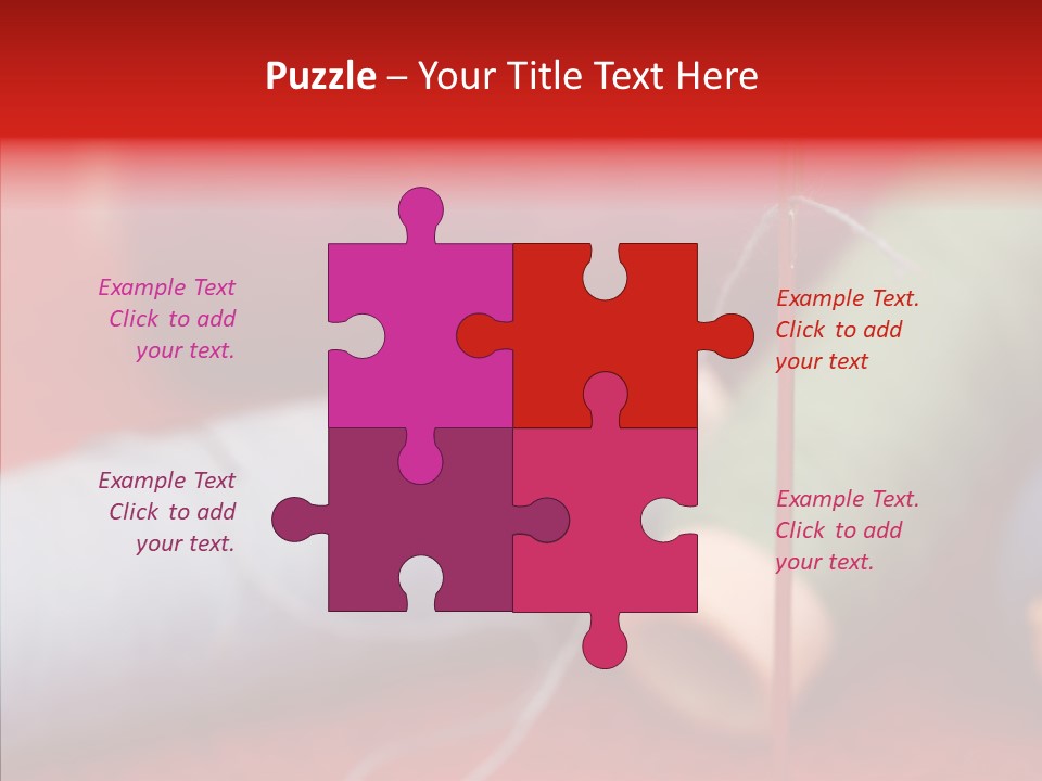 Close Up Housewife Skein PowerPoint Template