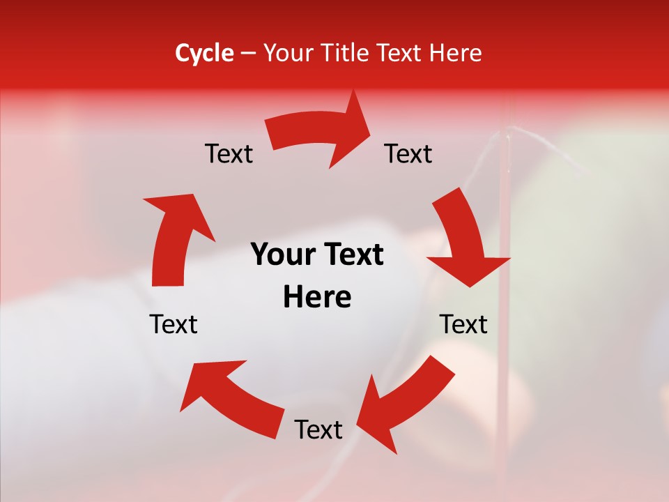 Close Up Housewife Skein PowerPoint Template