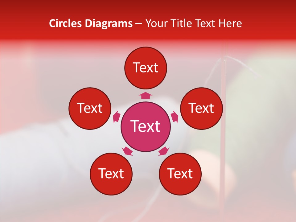 Close Up Housewife Skein PowerPoint Template