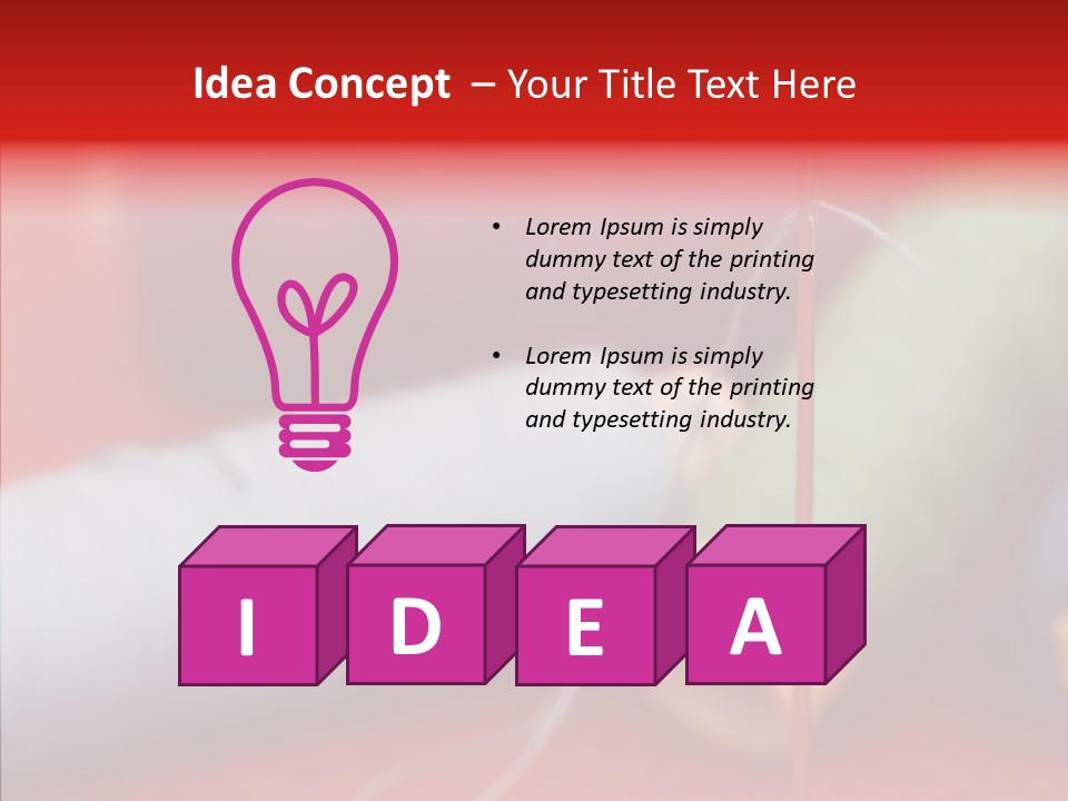 Close Up Housewife Skein PowerPoint Template