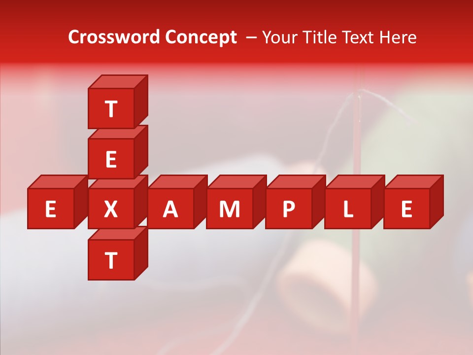 Close Up Housewife Skein PowerPoint Template